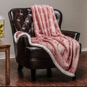 Gift Pink Throw Blanket Chanasya Faux Fur Healing Affirmations